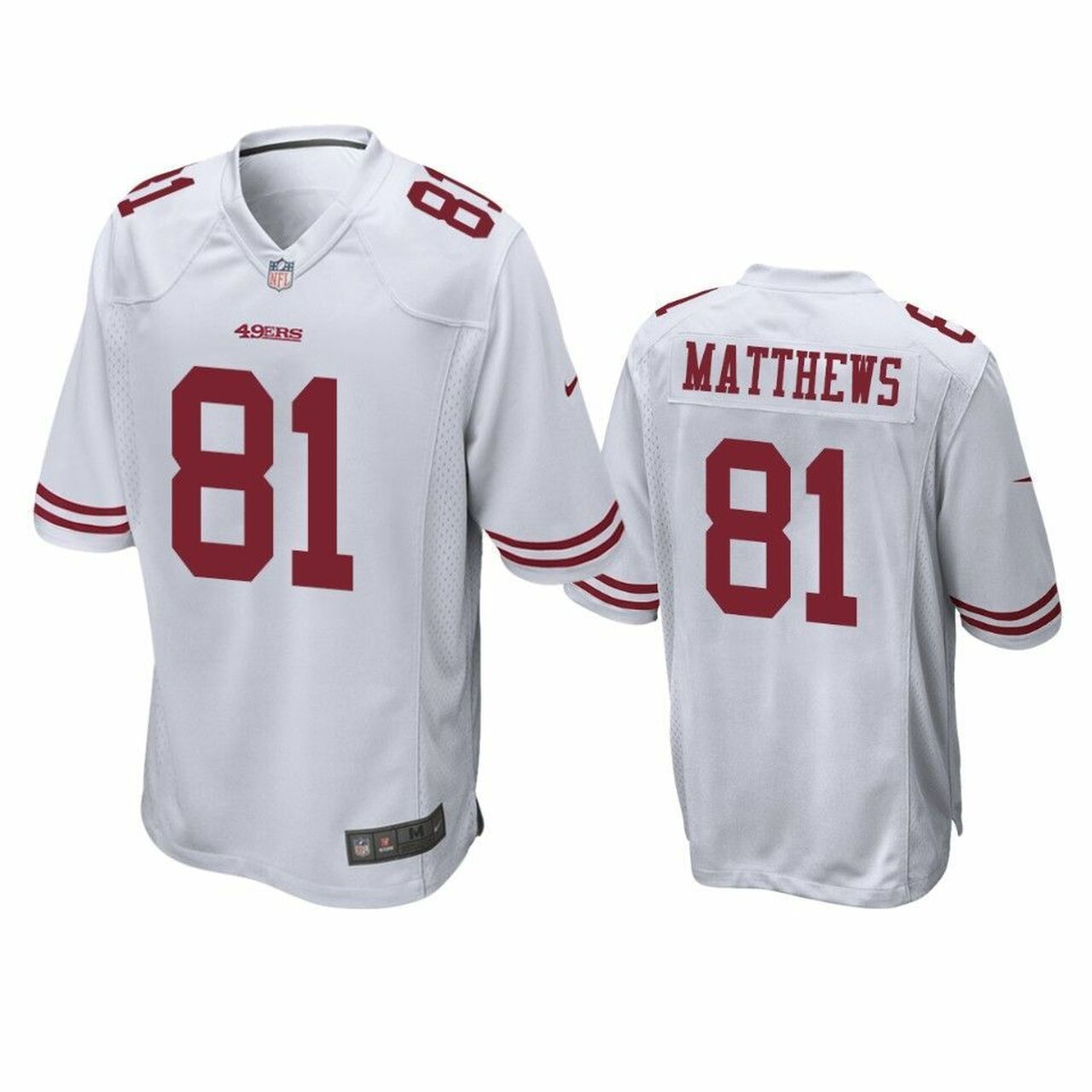 Men San Francisco 49ers #81 Jordan Matthews Nike White Game Player NFL Jersey
